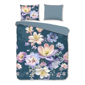 Modré povlečení na dvoulůžko 200x220 cm – bavlněný satén Mirery Descanso