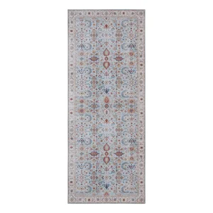 Modro-béžový orientální běhoun Nouristan Vivana 80x200 cm