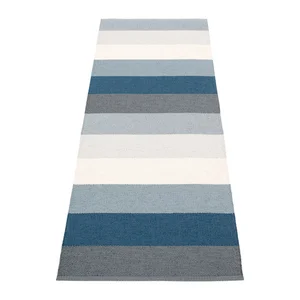 Modro-krémový běhoun Molly Ocean Grey 70×200 cm – Pappelina