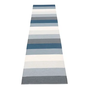 Modro-krémový venkovní a vnitřní běhoun Molly Ocean Grey 70x300 cm
