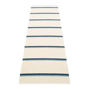 Modro-krémový venkovní i vnitřní běhoun Olle Blue Vanilla 70x240 cm