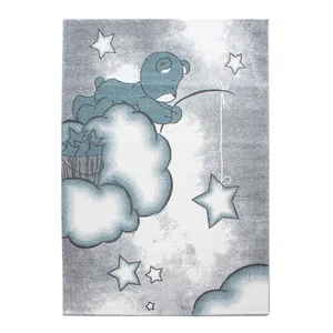 Modro-šedý dětský koberec 140×200 cm