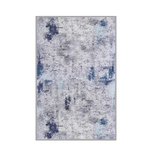 Modro‑béžový syntetický koberec 160 × 230 cm s protiskluzovou spodní stranou