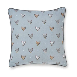 Modrý bavlněný polštář Farmers Kitchen 45×45 cm