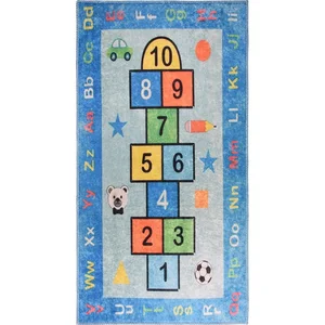 Modrý dětský hrací koberec 80x120 cm Hopscotch Blue