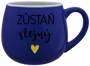 Modrý keramický hrníček 300 ml Zůstaň stejný
