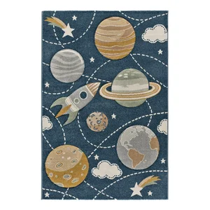 Modrý koberec Balloon Universal 120 × 170 cm