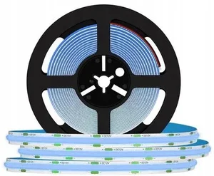 Modrý LED COB neon pás 5 m, 12V, homogenní světlo