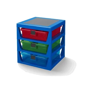 Modrý LEGO Storage organizér se 3 zásuvkami