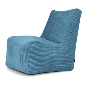 Modrý manšestrový sedací vak Seat Lounge