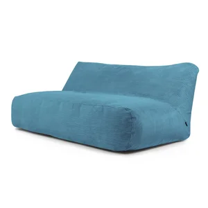 Modrý manšestrový sedací vak Sofa Tube 190