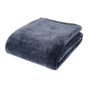 Modrý mikroplyšový přehoz 200 × 240 cm Raschel – Catherine Lansfield