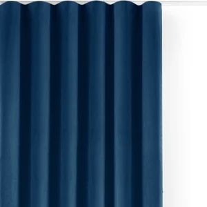 Modrý sametový dimout závěs Velto 265x225 cm – Filumi