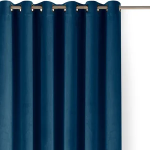 Modrý sametový dimout závěs Velto – Filumi, 400×225 cm