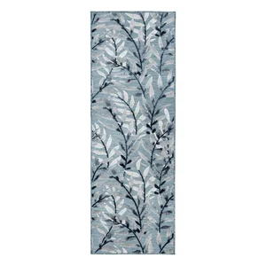 Modrý venkovní běhoun Willow 230x80 cm