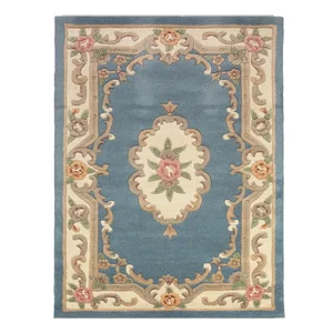 Modrý vlněný koberec Flair Rugs Aubusson 150x240 cm