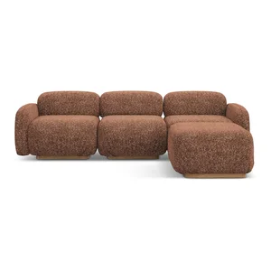 Modulární rohová pohovka Ailani v oranžovo-hnědém provedení