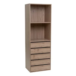 Modulární skříň s otevřeným frontem, dubový dekor 60×180×45 cm – Casa Selección