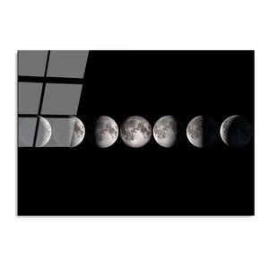 Moon Phases Skleněný Obraz 100x70 cm