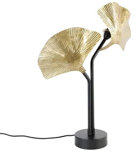 Mosazná orientální stolní lampa Louka s dvojitým světlem