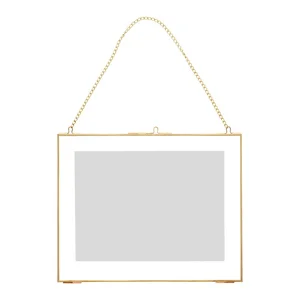 Mosazný nástěnný rám Hübsch Linda 24x30 cm