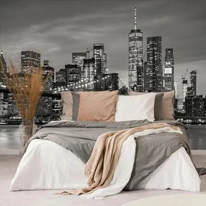 Most Brooklyn v Černobílém Provzdušnění - Fototapeta