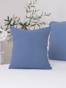 Mušelínový povlak na polštář 40×40 cm Alexia Duo modrá/krémová