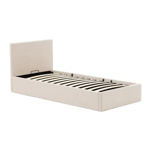 Nahiri Béžová jednolůžková postel s úložným prostorem 90×200 cm – Kave Home