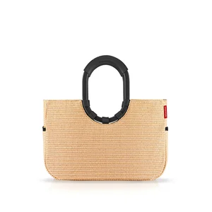 Nákupní taška Loopshopper M Frame Raffia černá