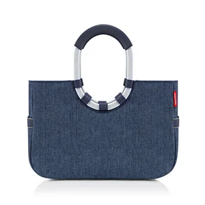 Nákupní taška Loopshopper M Herringbone tmavě modrá