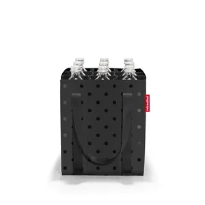 Nákupní taška na lahve Bottlebag Glossy Dots černá