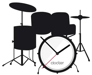 Nalepovací dekorativní hodiny Drums