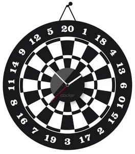 Nalepovací hodiny Bullseye černé