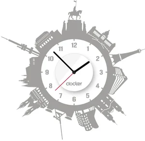 Nalepovací hodiny Clocker Prague - Bílý ciferník