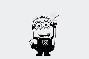 Nalepovací hodiny Minion s motivem pro dětské pokoje