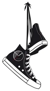 Nalepovací nástěnné hodiny Clocker s motivem Shoes