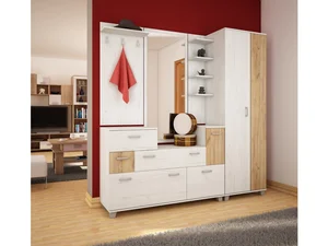NALISE Předsíň se skříní – craft bílá a craft zlatá, 5letá záruka