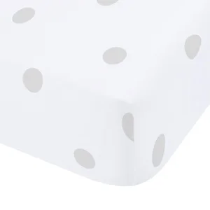 Napínací flanelové prostěradlo 90×190 cm Polka Dot, Catherine Lansfield