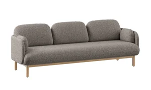 NARBUTAS MYAMI: třímístná sedačka s dřevěným rámem