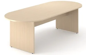 NARBUTAS OPTIMA – oválný jednací stůl s deskovou podnoží 240 × 100 × 72 cm