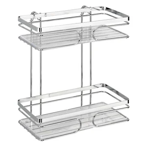 Nástěnná dvoupatrová police Wenko Premium, nerezová ocel