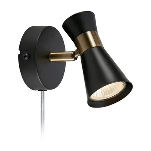 Nástěnné černé svítidlo Folie, 12 cm – Markslöjd
