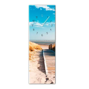 Nástěnné hodiny Glassclock Sunny 20x60 cm