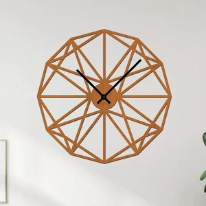 Nástěnné hodiny KONSTRUKT v barvě třešeň 35x35 cm