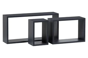 Nástěnné poličky Autronic 3 ks P-009 GREY2