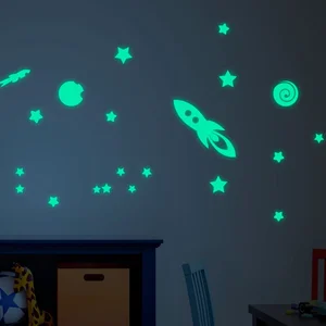 Nástěnné samolepky s hvězdami a planetami pro dětskou ložnici