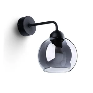 Nástěnné svítidlo Grande – Sollux, černé, Ø15 cm