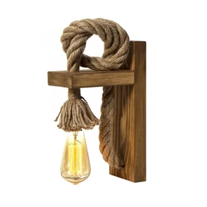 Nástěnné svítidlo YORZEL 1xE27, 18×30×10 cm, hnědá