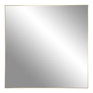 Nástěnné zrcadlo Jersey s rámečkem ve zlaté barvě 60x60 cm