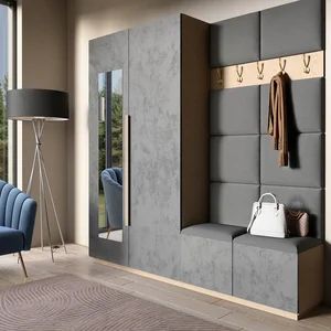 Nástěnný panel MATEO 100×200 cm, šedý